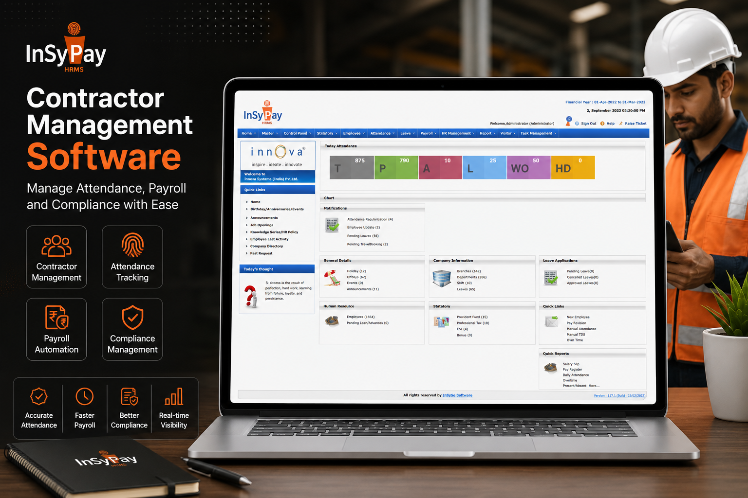 Contractor Management Software for Attendance, Payroll and Compliance